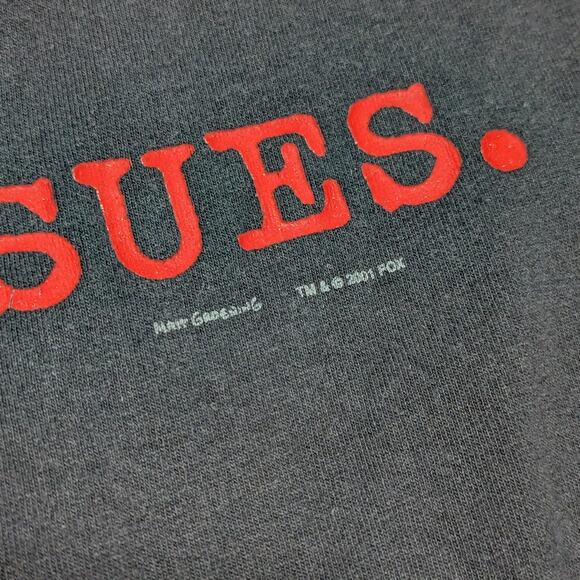 Vintage Y2K The Simpsons I Have Issues Graphic Tee Shirt 2001 Matt Groening 2000 - Picture 6 of 7